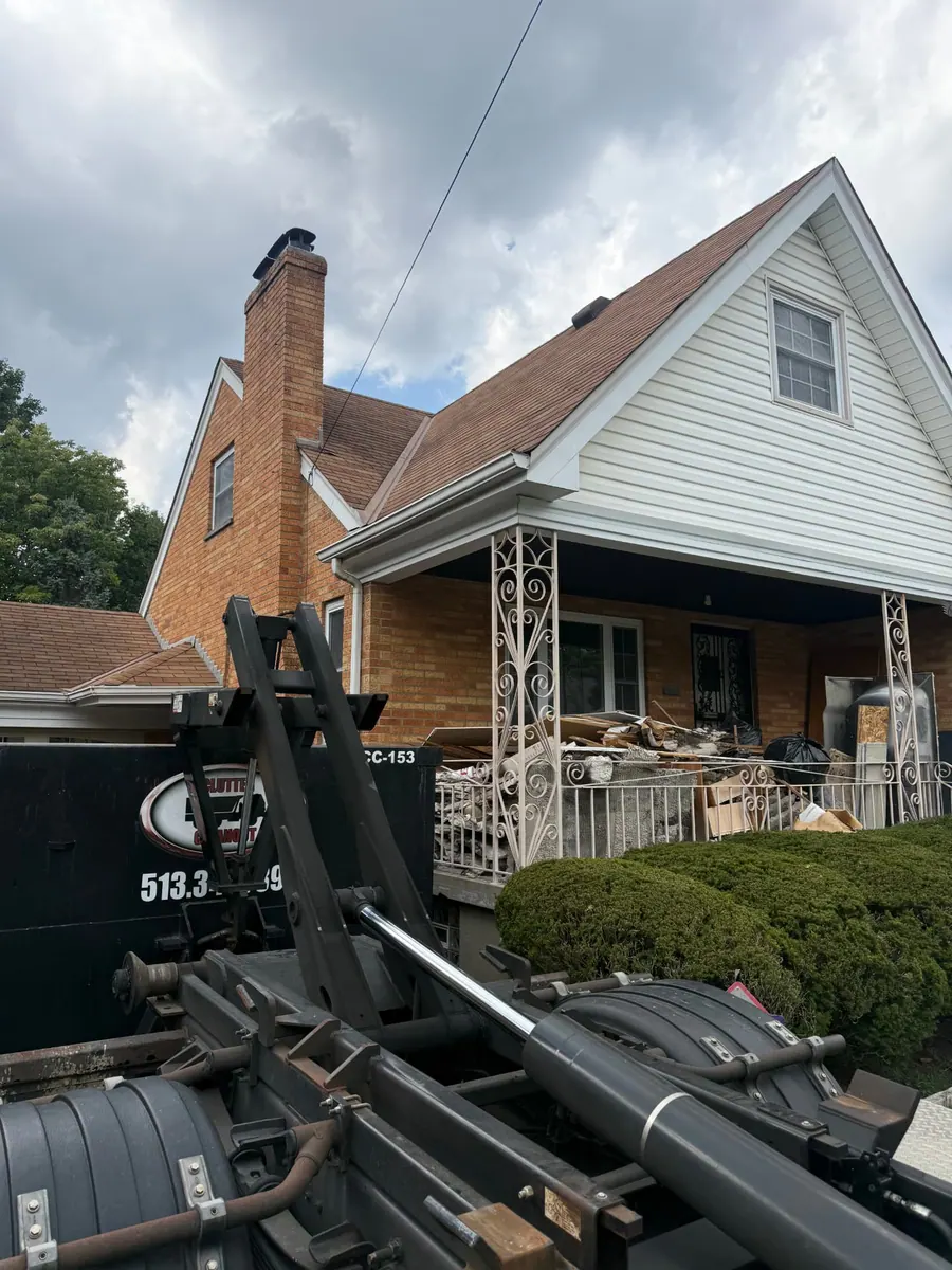 Clutter Cleanout 15 yard dumpster CC-153 at a residential cleanout in Kenwood OH