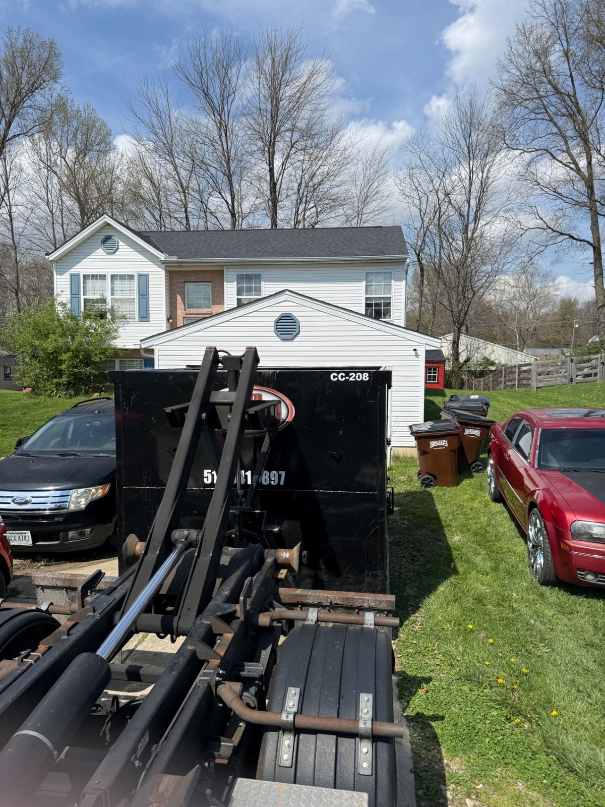 10 yard dumpster rental delivery to a Burlington KY residential home